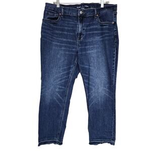 Old Navy Mid Rise Boyfriend Dark Wash Size 16 Blue Jeans